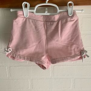 Pink Cotton Shorts with Bows
